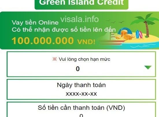Green Island Credit là đơn vị vay tiền mới